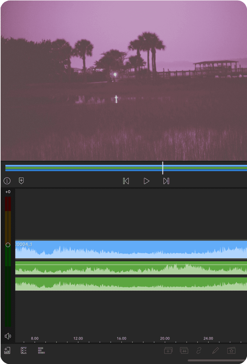 Image of the same video in an editing program